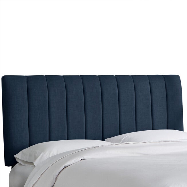 Wesley Channel Seam Headboard, LINEN NAVY, hi-res image number 0