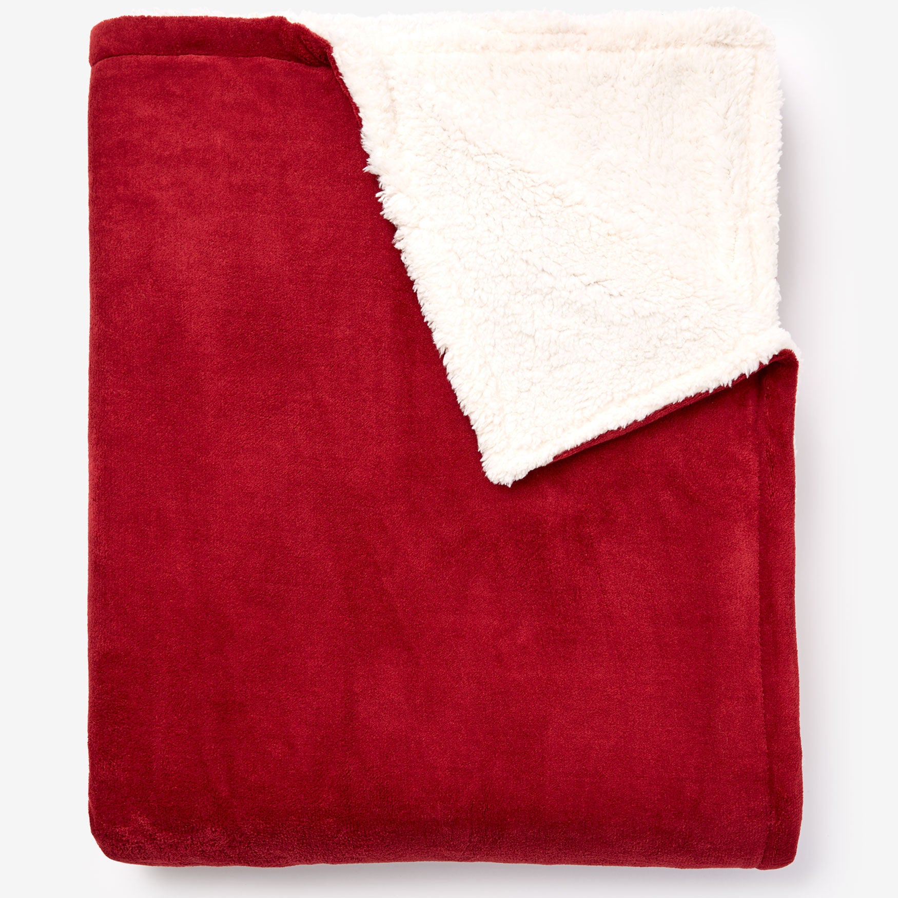 BH Studio Sherpa Microfleece Blanket, GARNET, on-hover image number 1