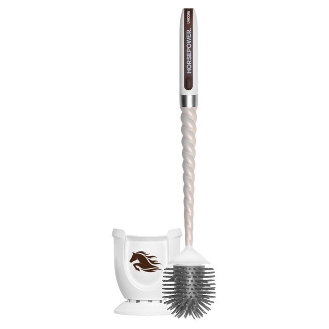 Horsepower™ Unicorn™ Motorized Silicone Toilet Brush, WHITE, hi-res image number null