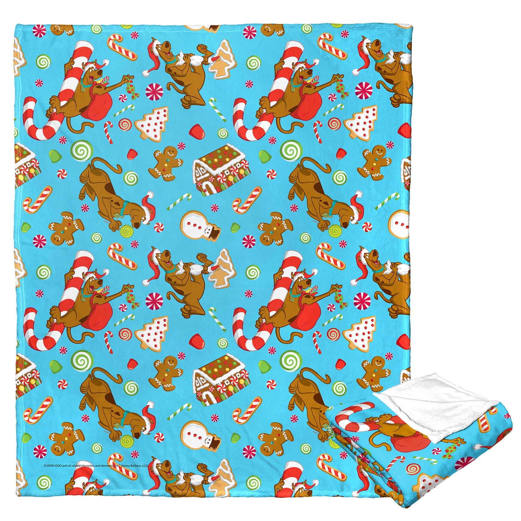 Wb Scooby Doo Festive Scooby Sweets Silk Touch Throw Blanket, O, hi-res image number 0