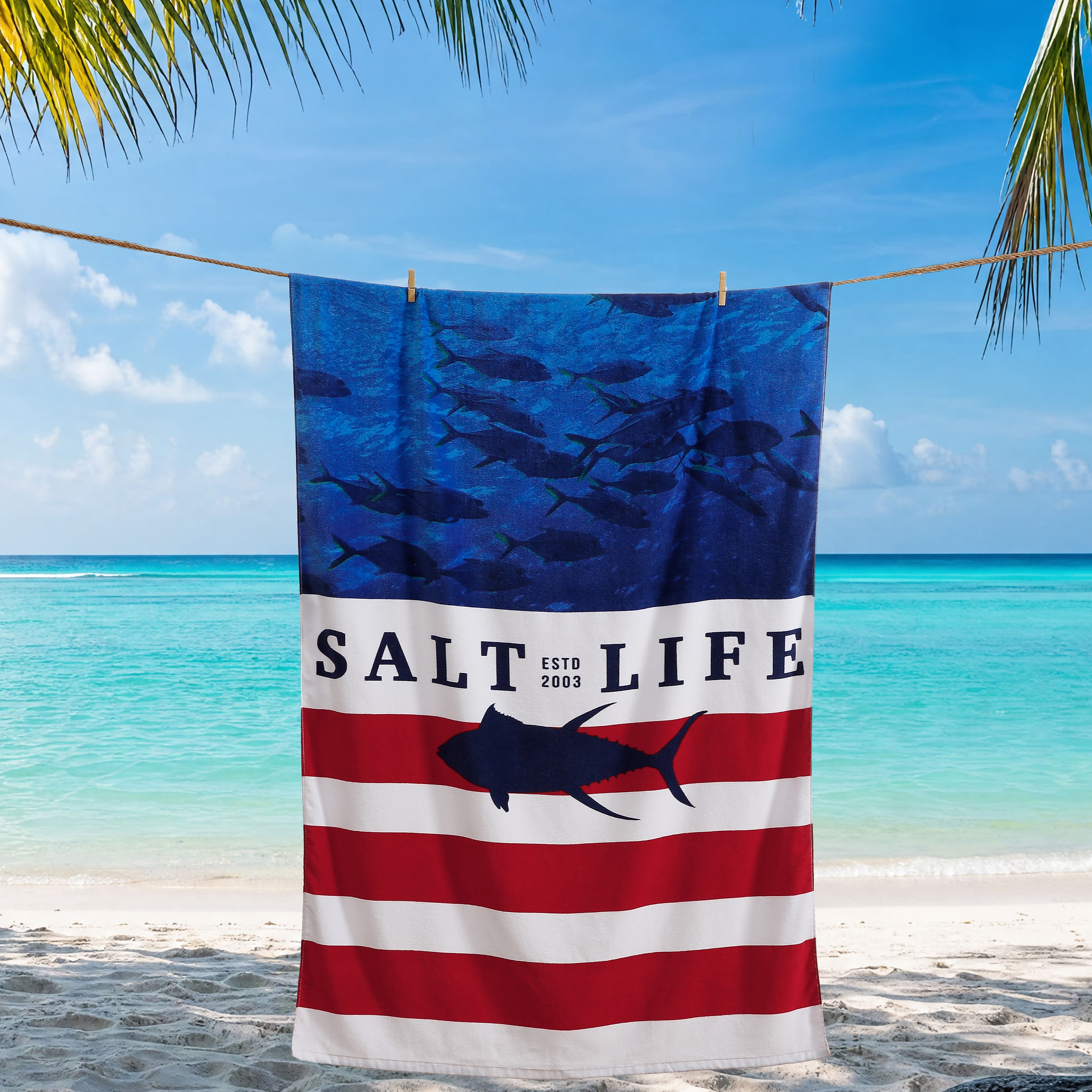 Respect Beach Towel, NAVY, alternate image number 3