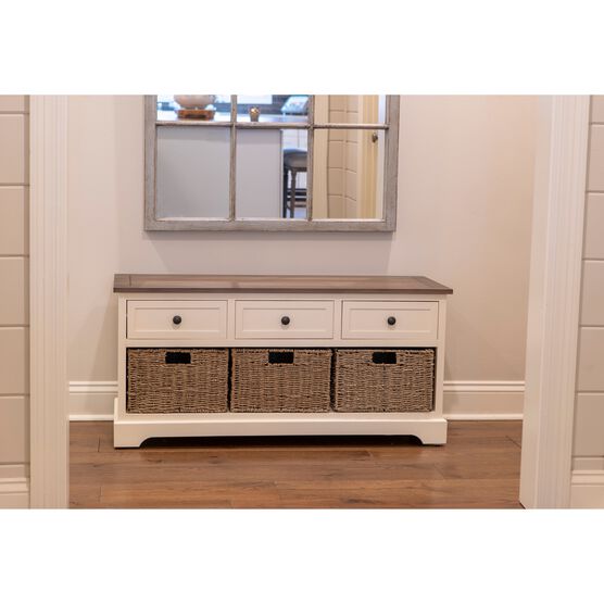 Montgomery Bench White and British Brown, , alternate image number null