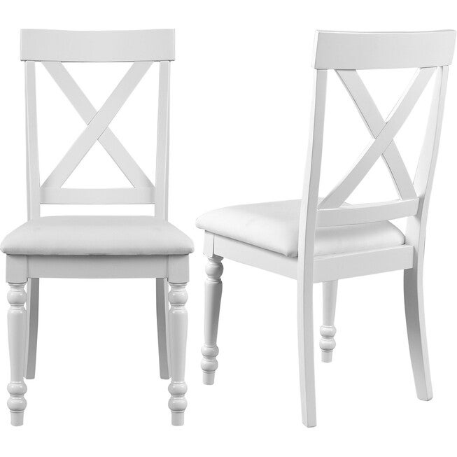 Philippe 5 Piece Dining Set, White, Round, WHITE, alternate image number null
