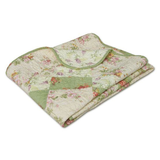 Bliss Quilted Patchwork Throw Blanket, , on-hover image number null