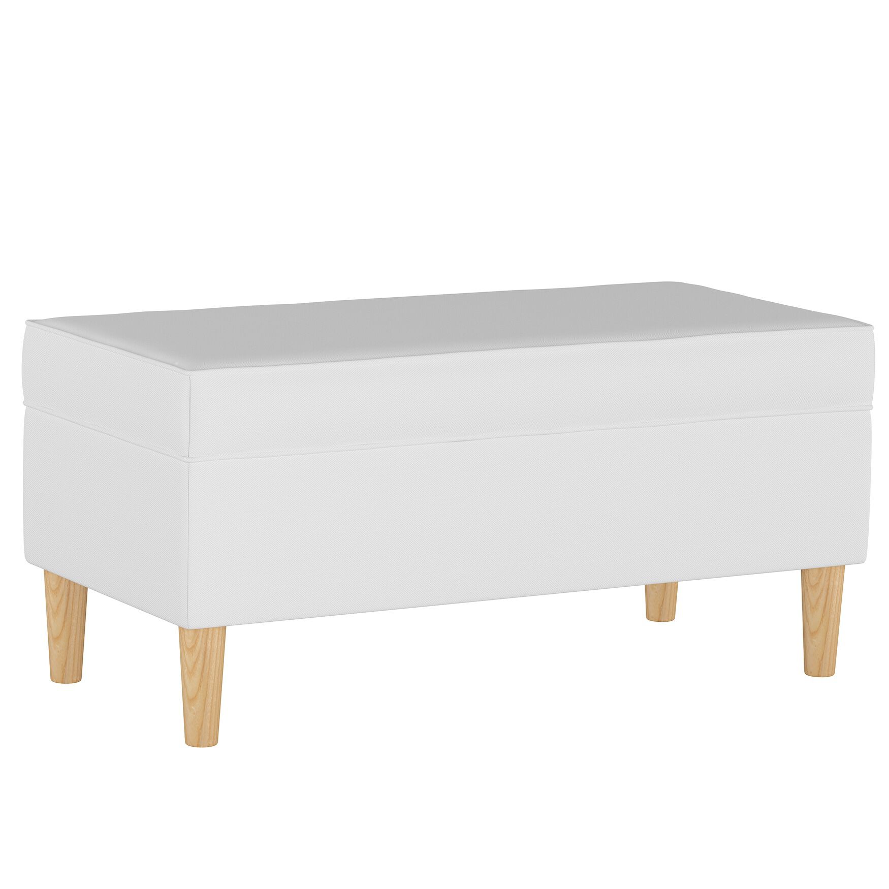 Twill Storage Bench, TWILL WHITE, hi-res image number 0