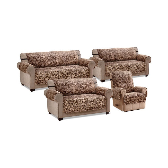 Leopard Plush Sofa Furniture Cover, , alternate image number 3
