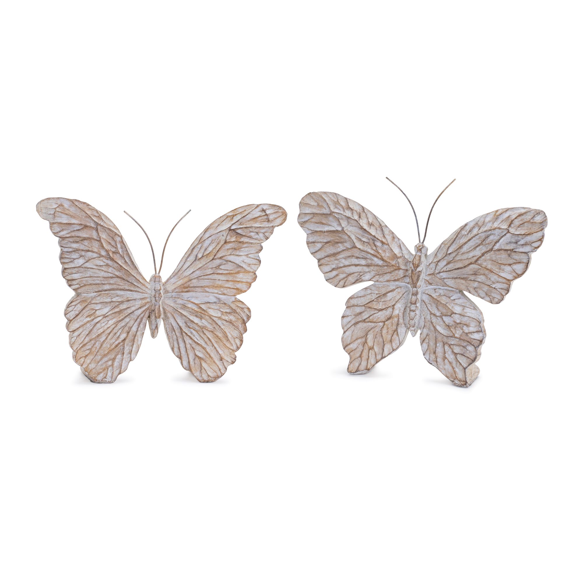 Carved Butterfly Shelf Sitter (Set of 4), BEIGE, hi-res image number 0