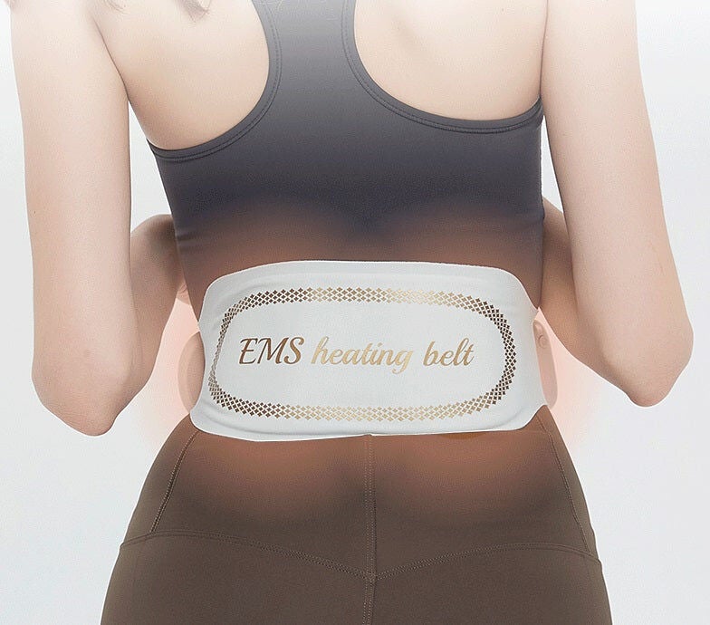 Hot Compress EMS Massage Belt with Voice, GREEN, on-hover image number 1