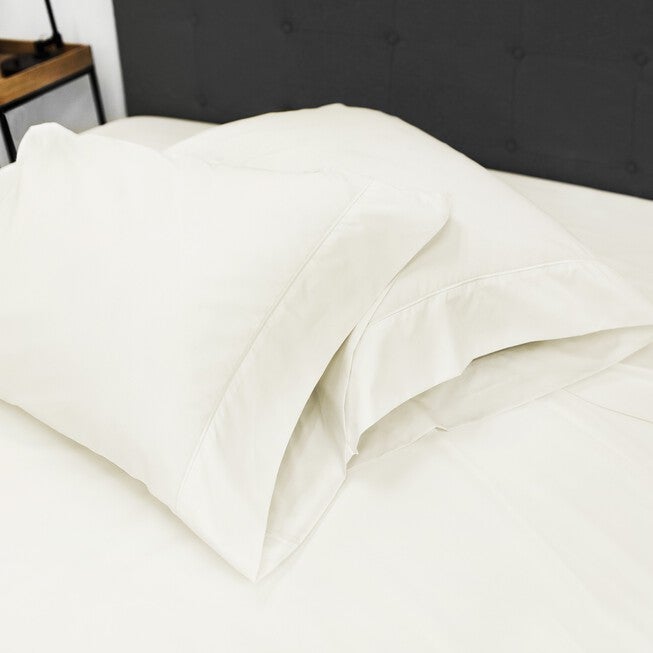 SensorPEDIC Ice Cool 400 Thread Count Cotton-Rich Cream Sheet Set, , alternate image number 4