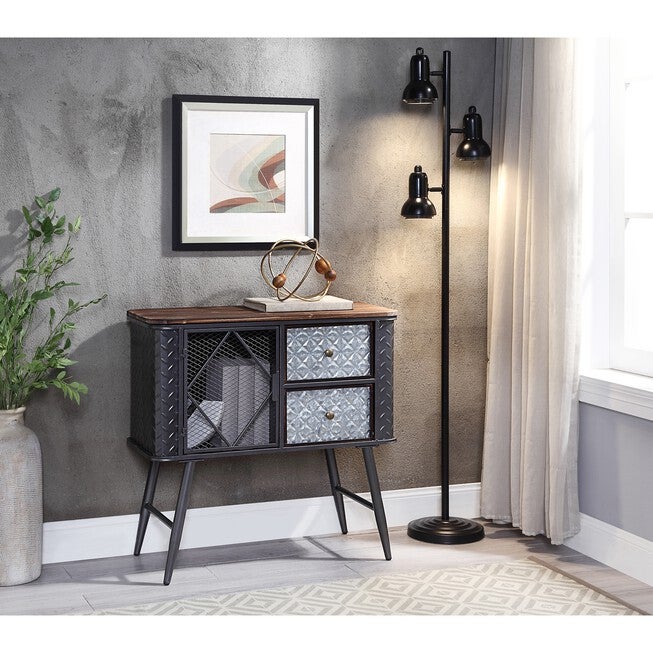 Forester Collection 2-Drawer Credenza, METAL GRAY, hi-res image number 0