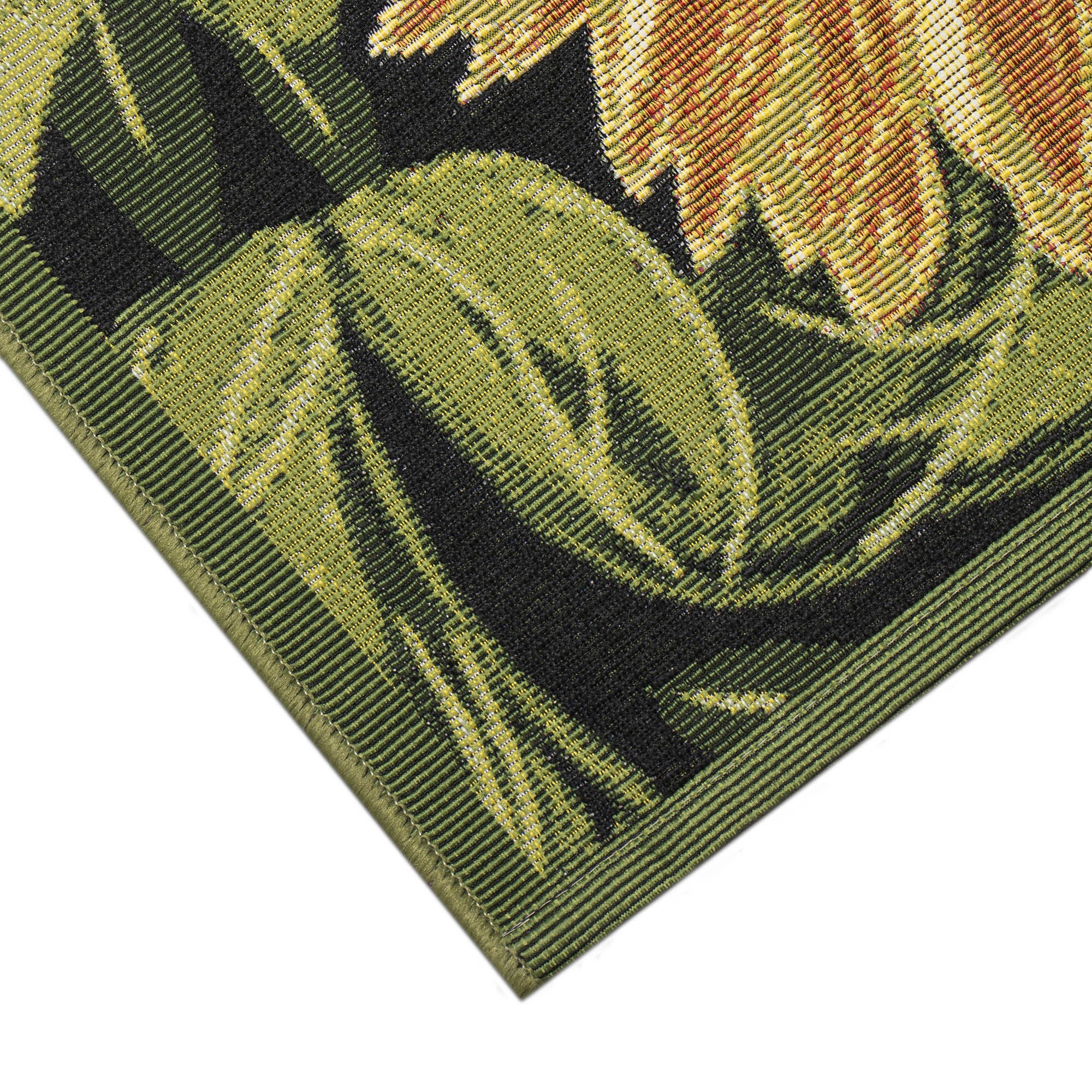 Liora Manne Marina Sunflowers Indoor/Outdoor Area Rug Black 3 feet 3 inches x 4 feet 11 inches, BLACK, alternate image number 3