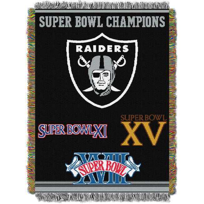 Raiders Commemorative Series Throw, MULTI, hi-res image number 0