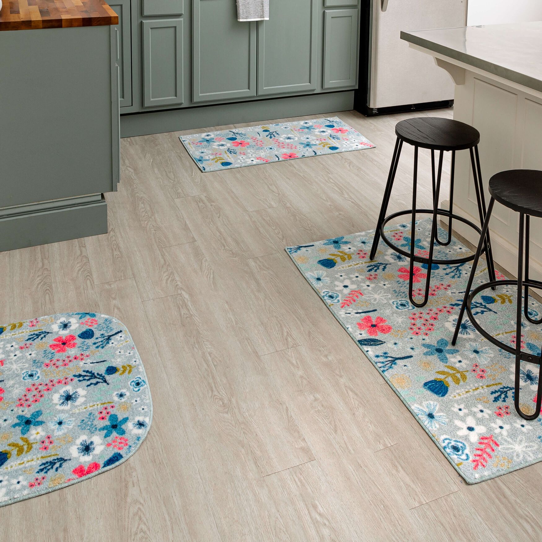 Whimsy Floral Cream Kitchen Rug, , alternate image number 7