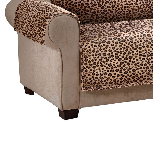 Leopard Plush Sofa Furniture Cover, , alternate image number 2