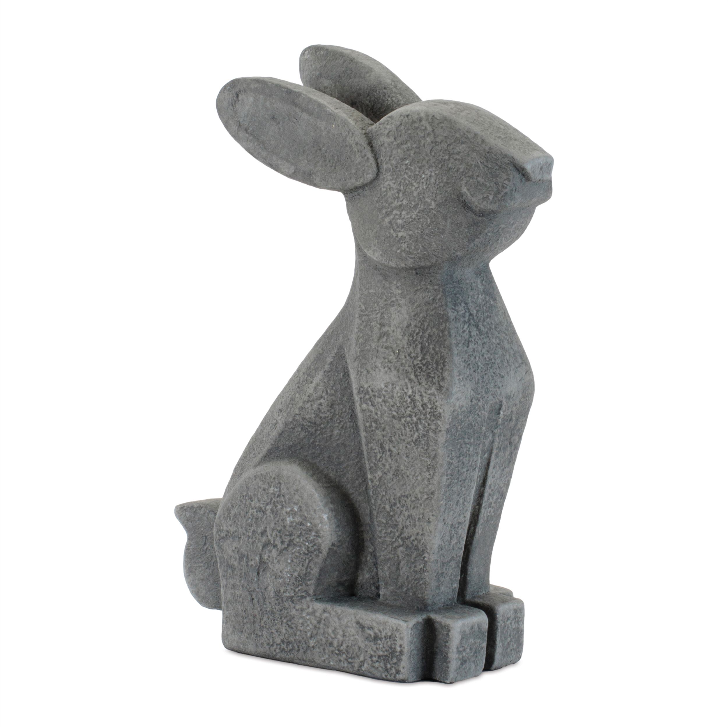 Modern Sitting Bunny Figurine Set of 6, GRAY, alternate image number 1