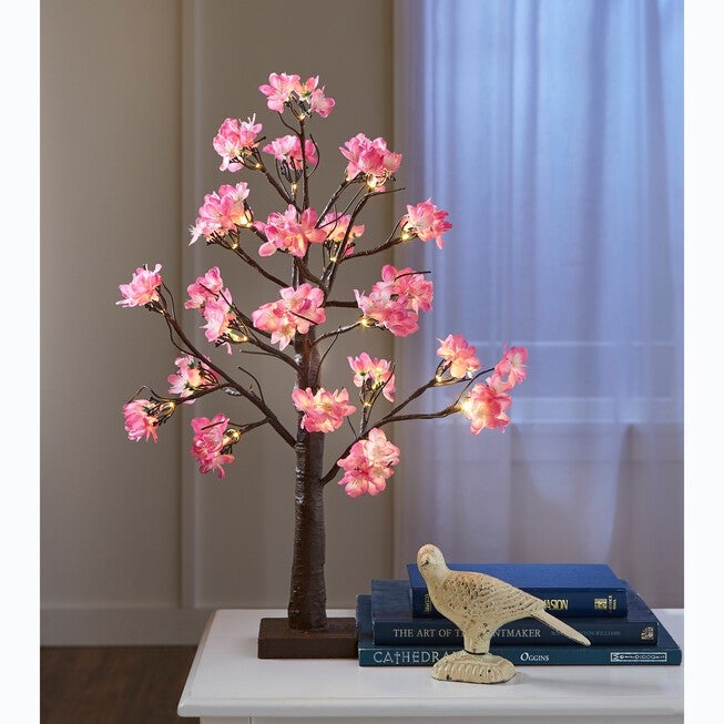 24 inchesH Pre-Lit Cherry Blossom Tabletop Tree, CHERRY BLOSSOM, hi-res image number 0