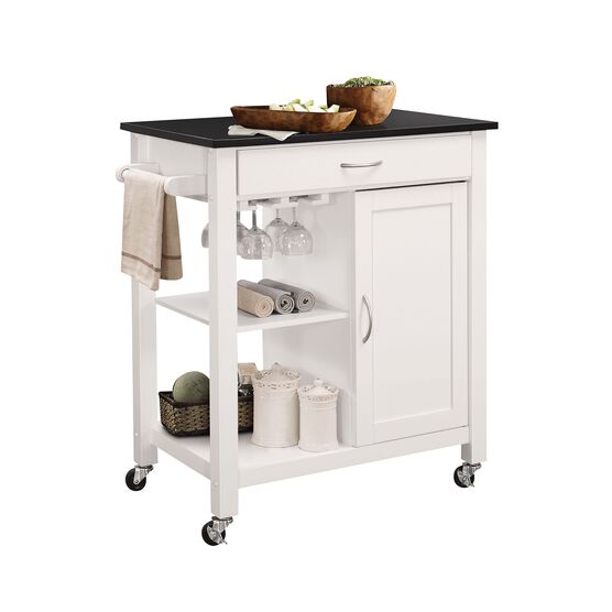 Kitchen Cart, BLACK WHITE, hi-res image number null
