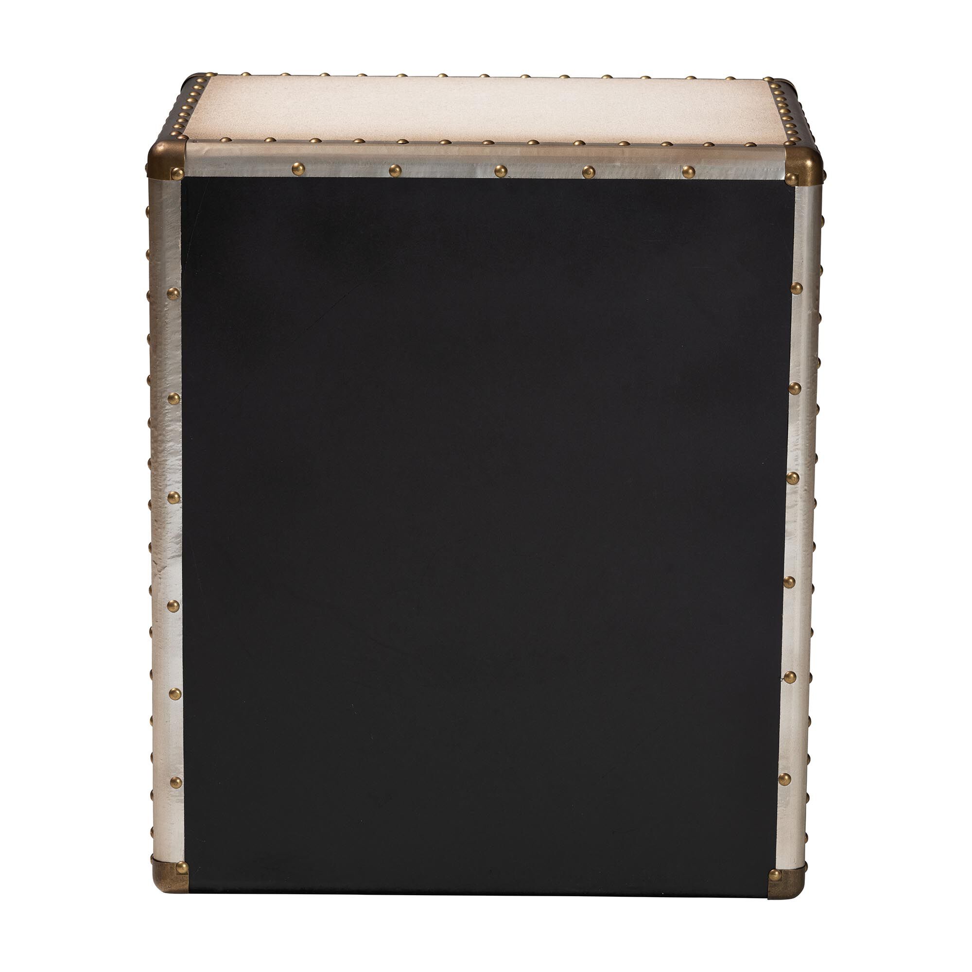 Mallison Vintage Black Canvas 3-Drawer End Table, BEIGE, alternate image number 5