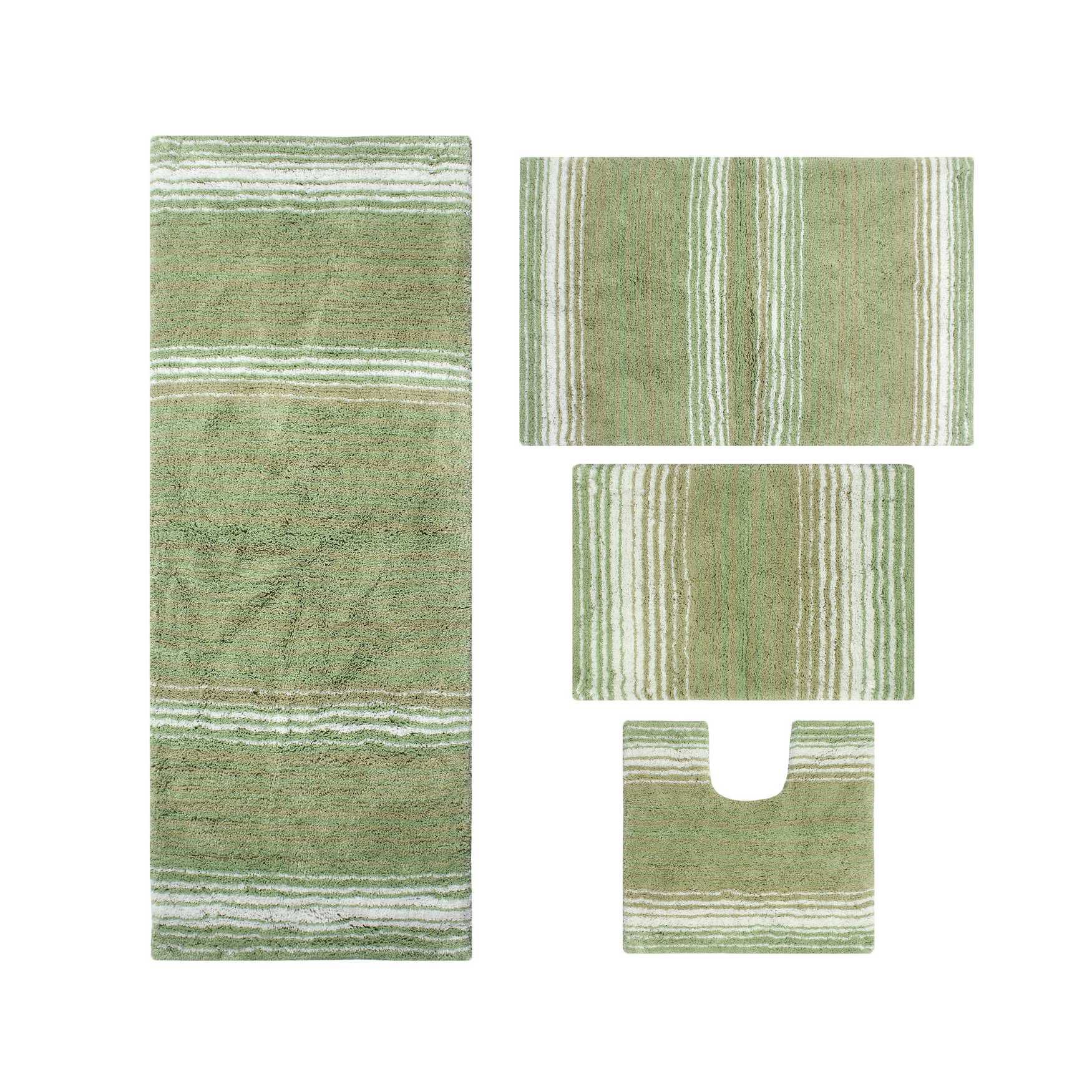 Gradiation 4-Pc. Set Bath Rug Collection, SAGE, hi-res image number 0