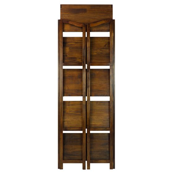 Stratford 5-Shelf Folding Bookcase-Warm Brown, , alternate image number null