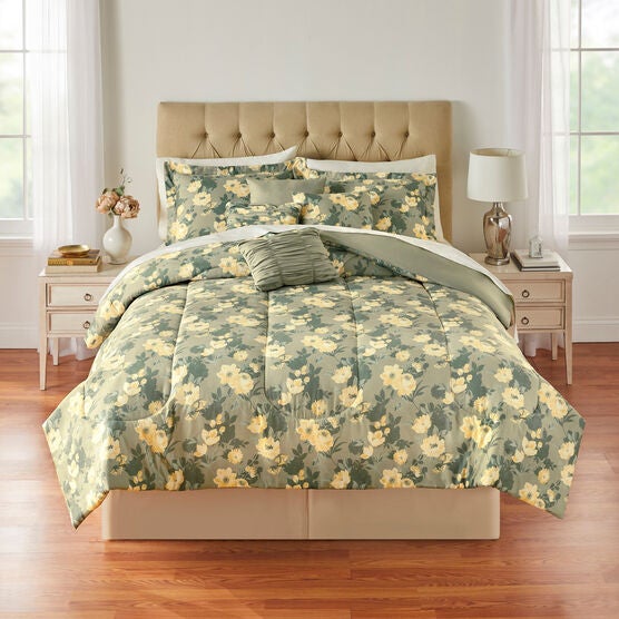 7-pc Amanda Comforter Set, SAGE YELLOW, hi-res image number null