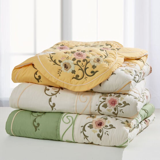 Ava Oversized Embroidered Cotton Quilt, , alternate image number null