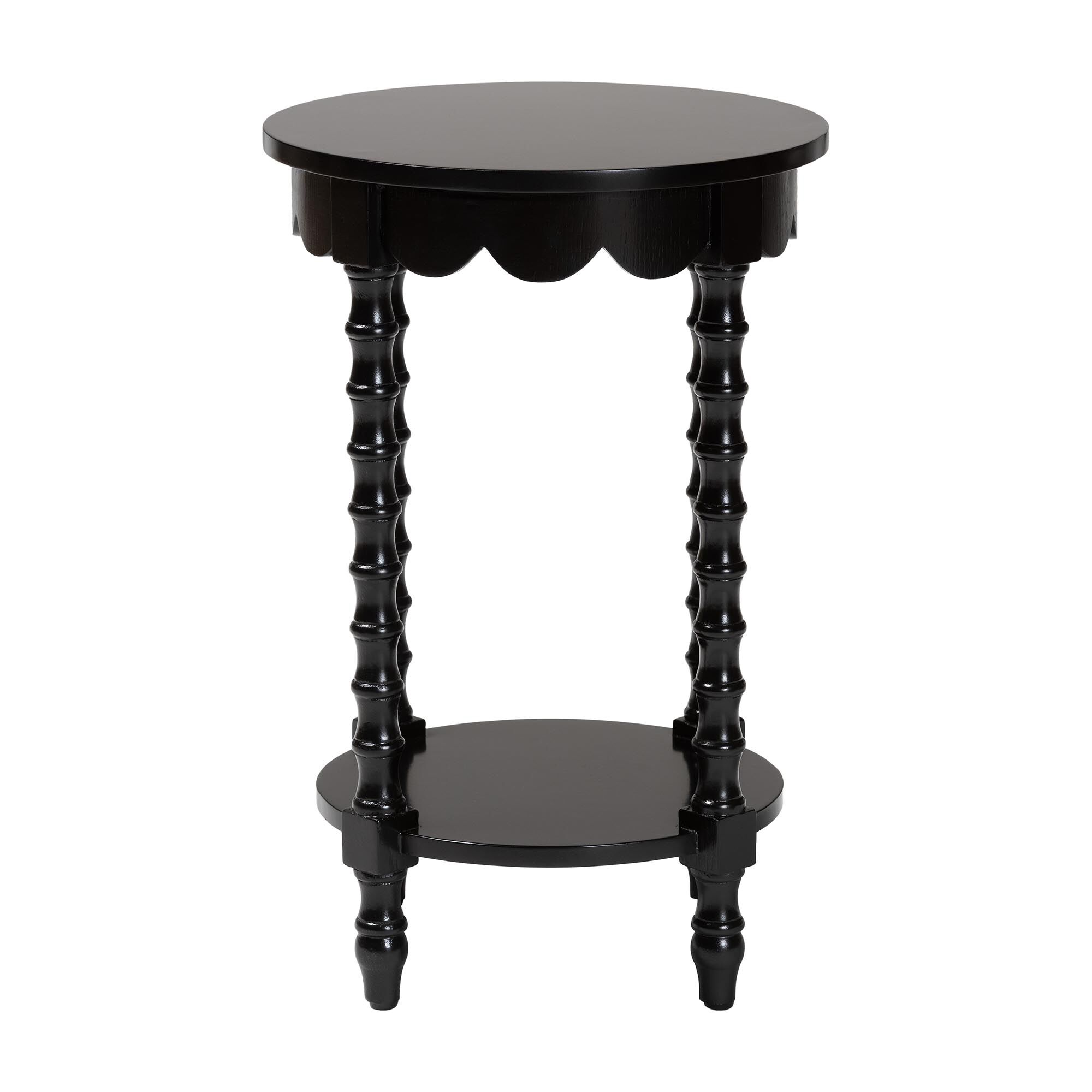Sally Round Nightstand, BLACK, alternate image number 2