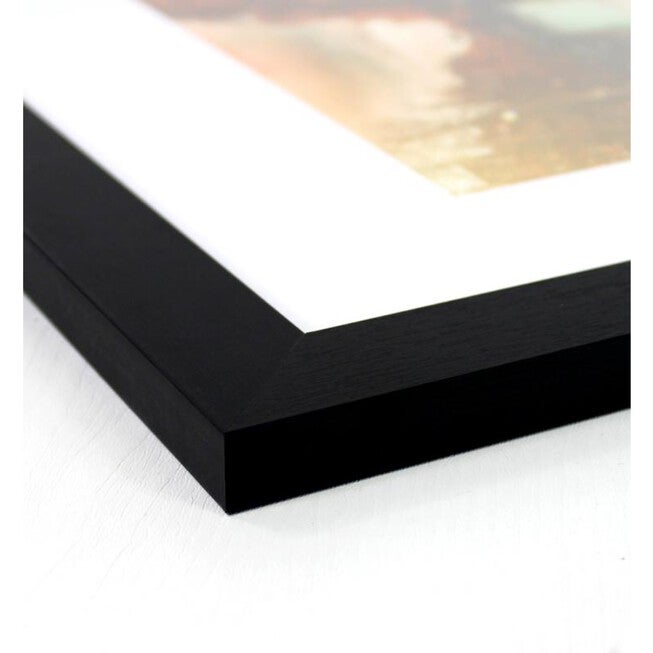 Black Wood Picture Frame With Mat 11X 14, , on-hover image number 1