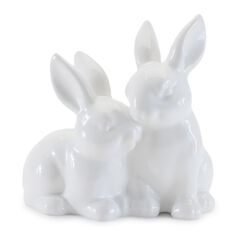 Ceramic Mini Garden Bunny Couple Set of 4