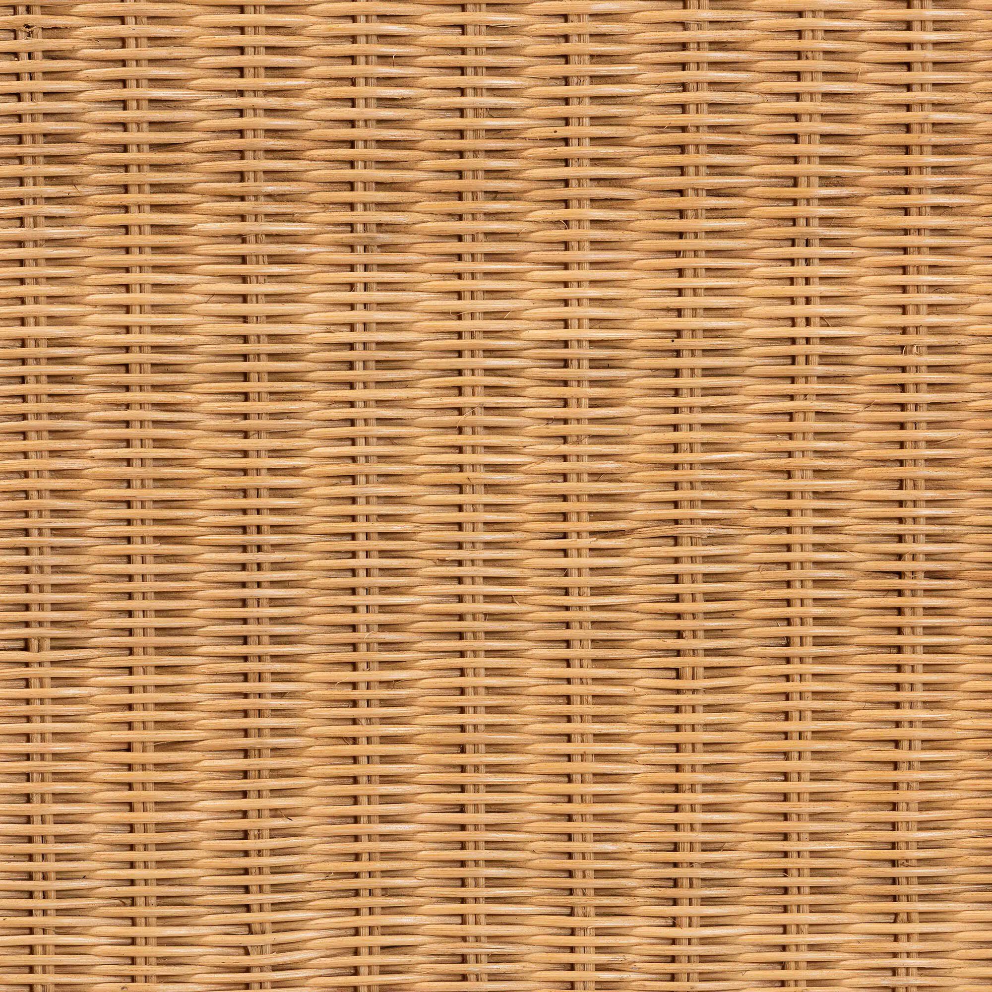 Erla Bohemian Light Honey Rattan Accent Bench with Scallop border, HONEY, alternate image number 6