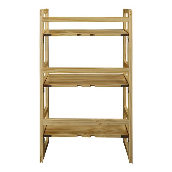 3-Shelf Folding Student Bookcase 20.75" Wide-Natural, , alternate image number null