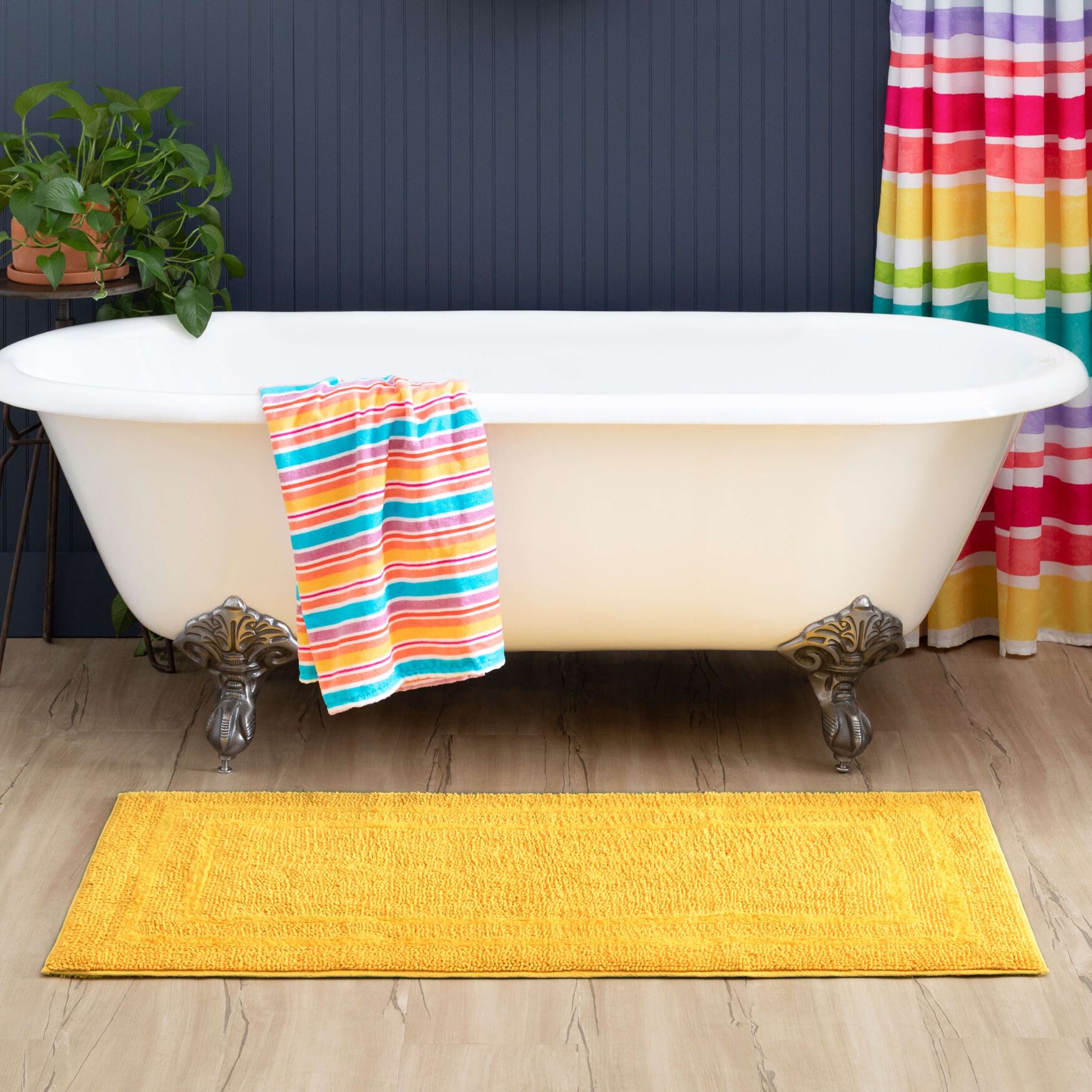 Cotton Reversible Bath Rug, , alternate image number 8