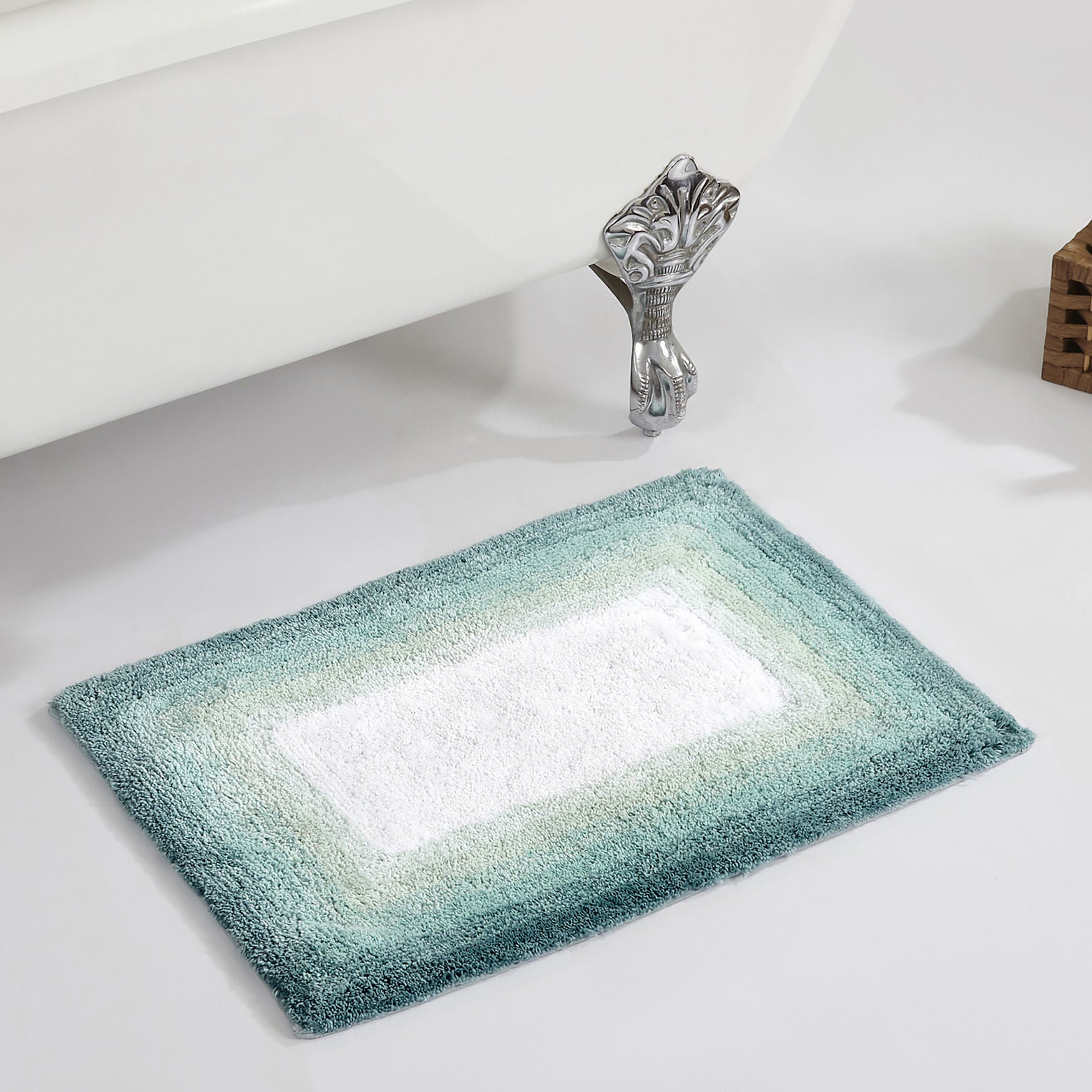 Torrent Bath Mat Rug, 21 inches X 34 inches, TURQUOISE, hi-res image number 0