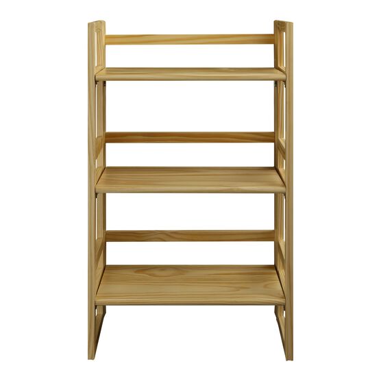 3-Shelf Folding Student Bookcase 20.75" Wide-Natural, NATURAL, hi-res image number null