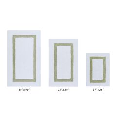 Hotel Collectionis Bath Mat Rug 3 Piece Set (17" x 24" | 21" x 34" | 24" x 40")