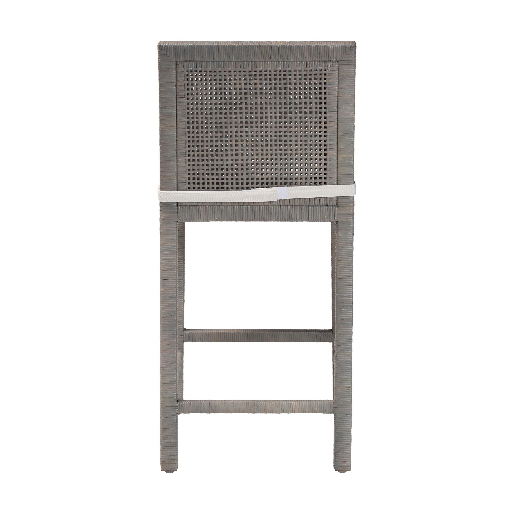 Sofia Natural Rattan Counter Stool, GREY, alternate image number 4