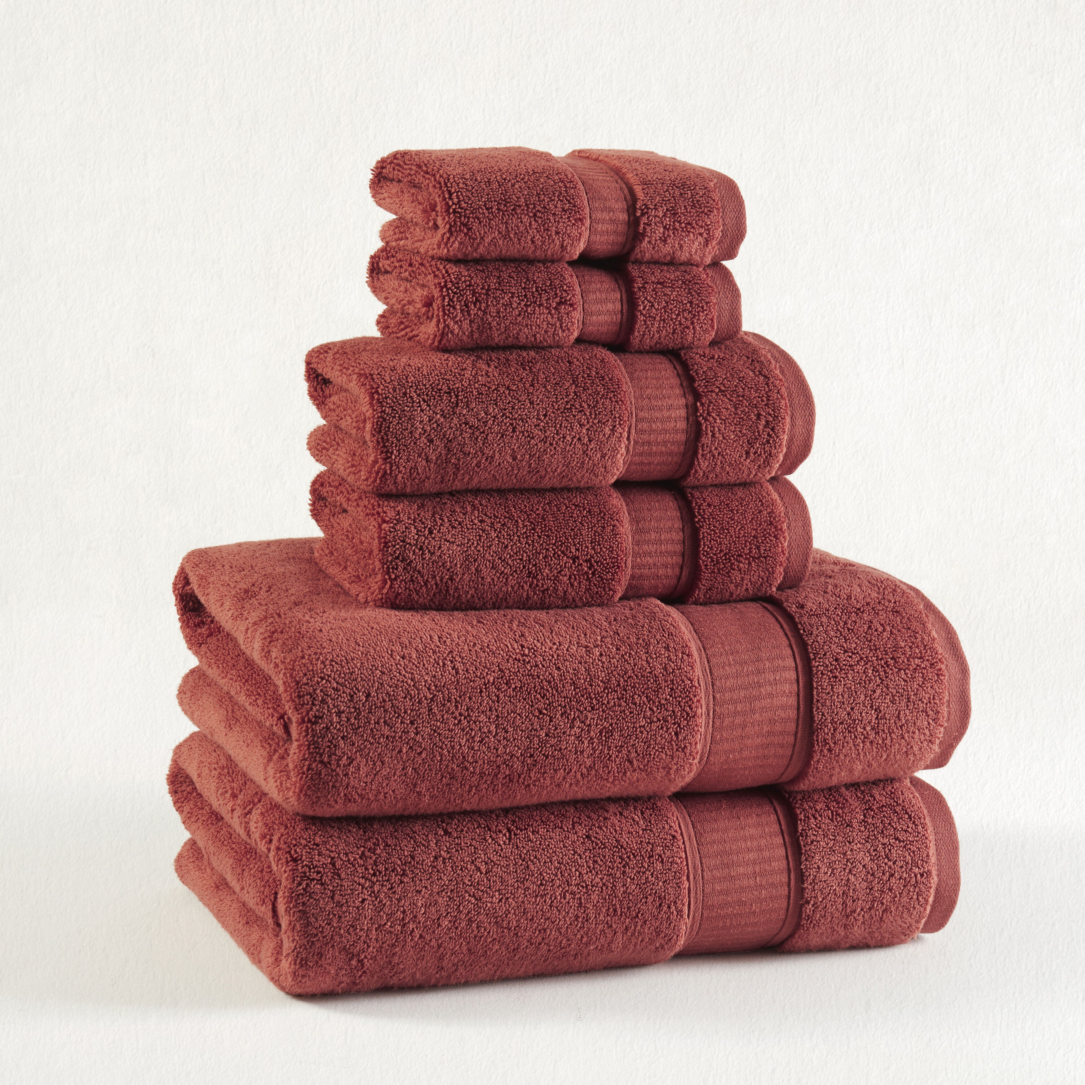 BELMORE 6PC. TOWEL SET, ADOBE, hi-res image number 0