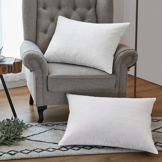 Minifeather® T400 Dobby Windowpane Pillow, , alternate image number null