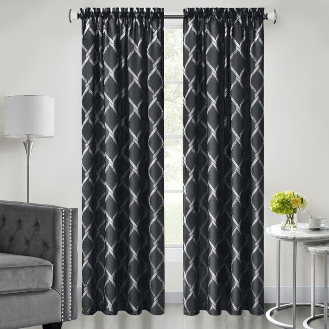 Bombay Double Layered Rod Pocket Window Curtain Panel, , on-hover image number null