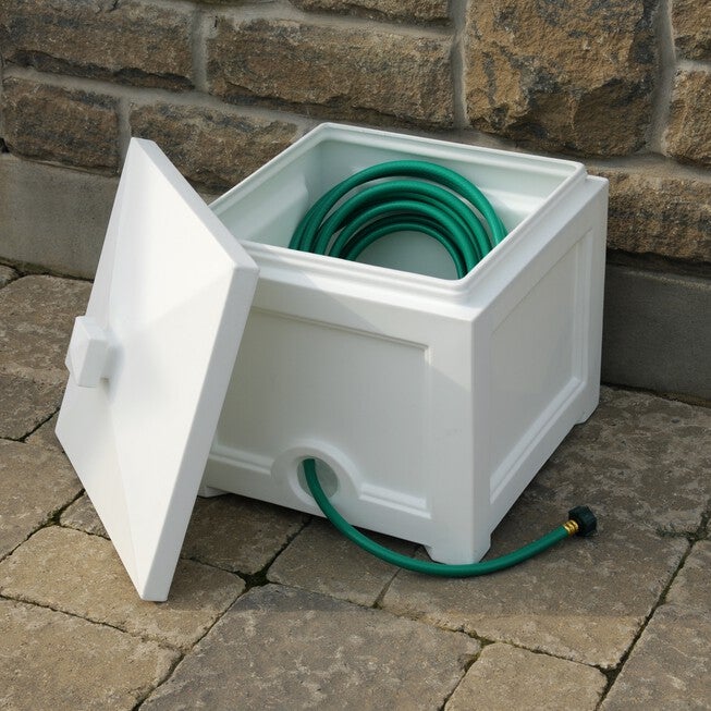 Fairfield Garden Hose Bin, WHITE, hi-res image number null