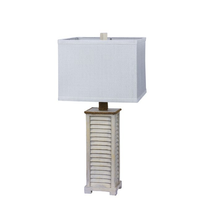 26 inches Antique Ivory Resin Table Lamp, , on-hover image number 1