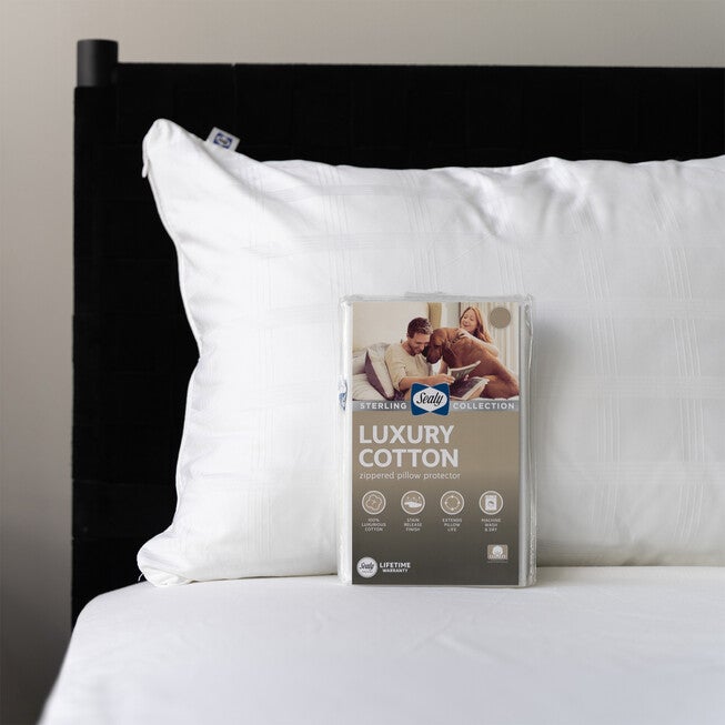 Sealy Luxury Cotton Pillow Protector, , on-hover image number null