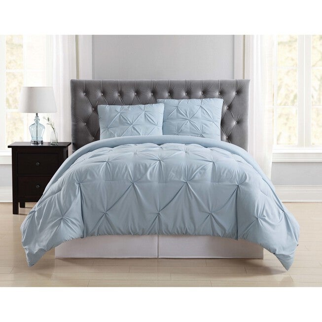 Pleated Comforter Set, LIGHT BLUE, hi-res image number null