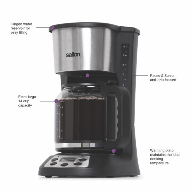 The Jumbo Java Coffee Maker - 14 Cups - Black, , on-hover image number null