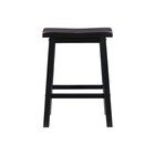 Black wood counter stool with square seat