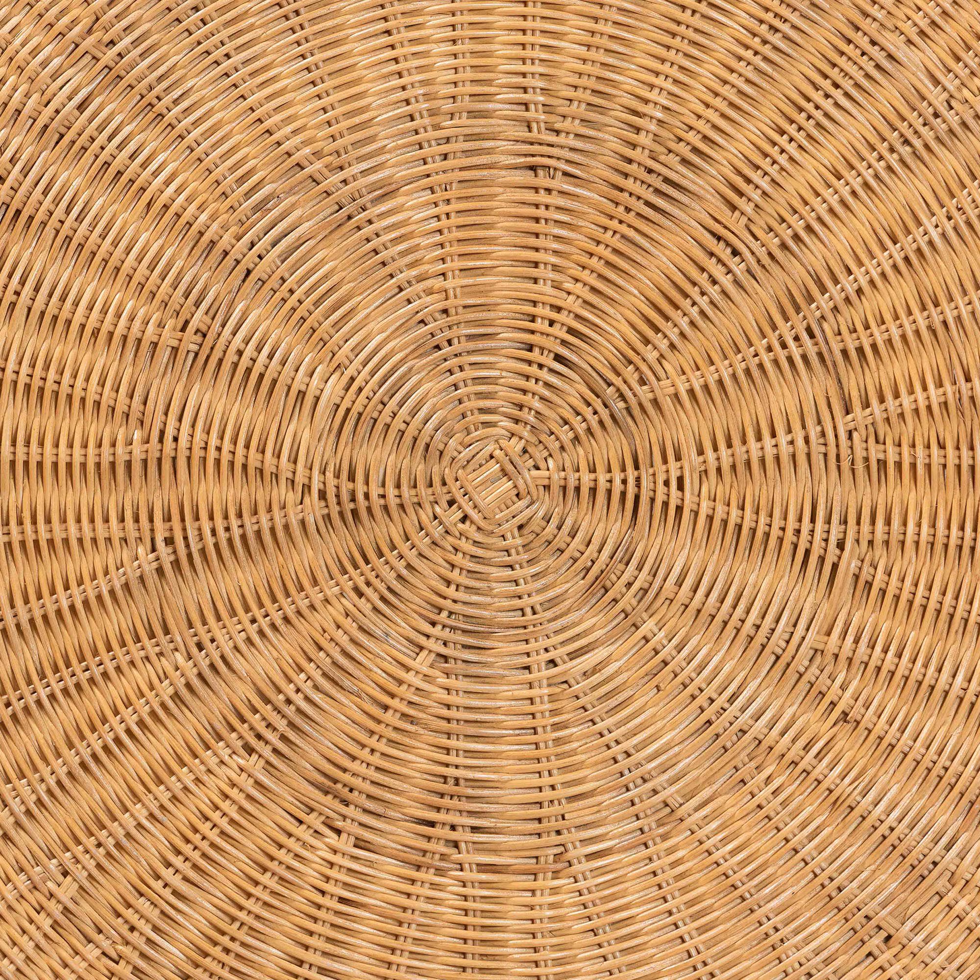 Caroline Round Natural Rattan Coffee Table, LIGHT HONEY, alternate image number 5