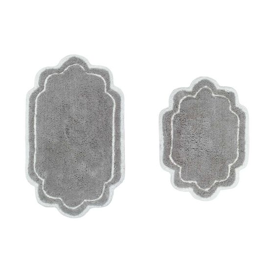Allure 2 Piece Set Bath Rug Collection, GREY, hi-res image number null