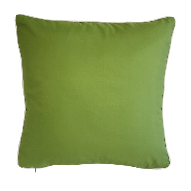 Edie @ Home Indoor/Outdoor Oversized Embroidered Quartrefoil Decorative Throw Pillow 20X20, Leaf/White, , alternate image number 9