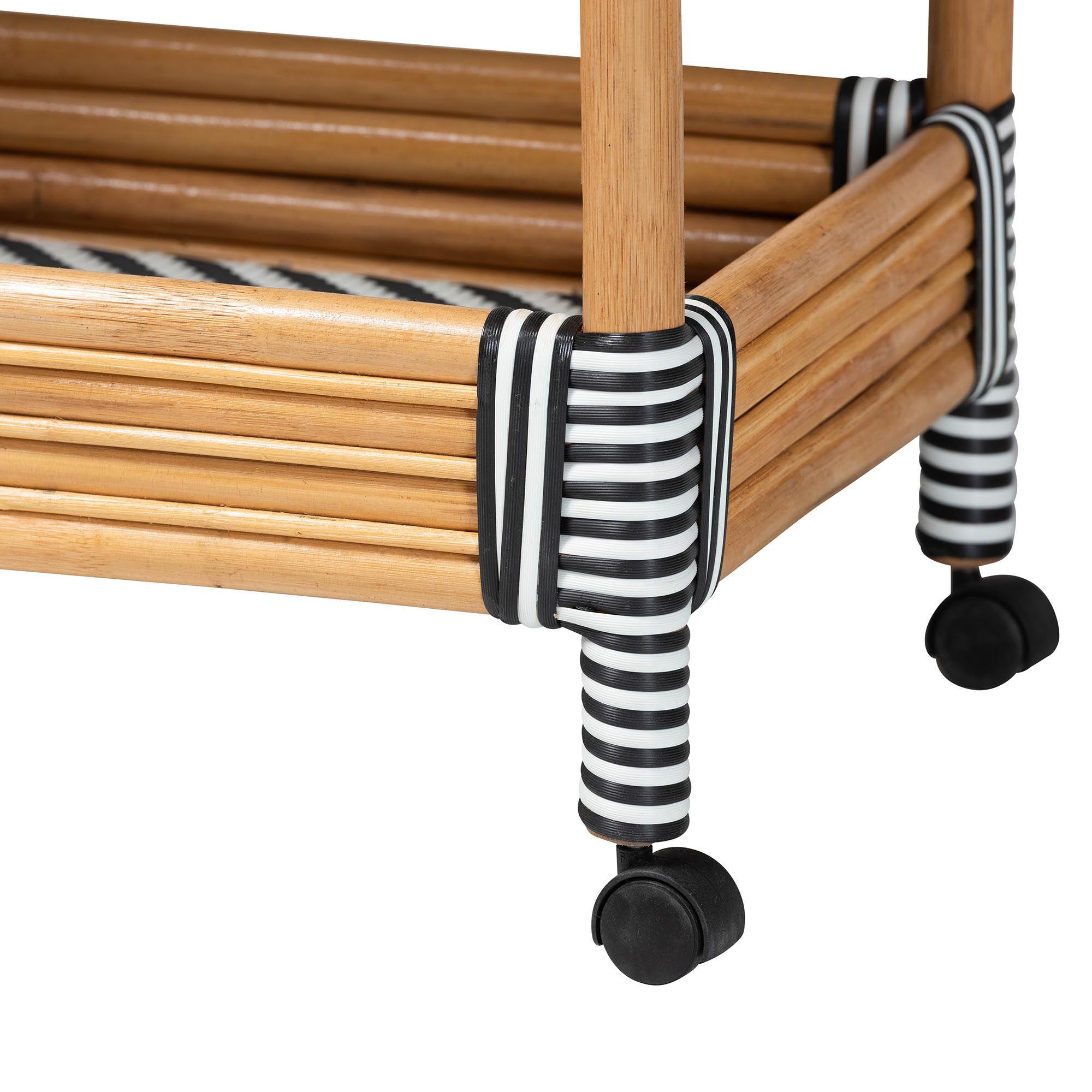 Carmine Natural Rattan Kitchen Cart, NATURAL, alternate image number 5