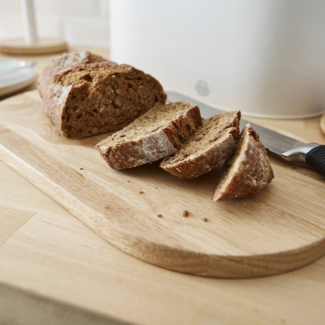 Nordic Bread Bin With Cutting Board - White, , alternate image number 4